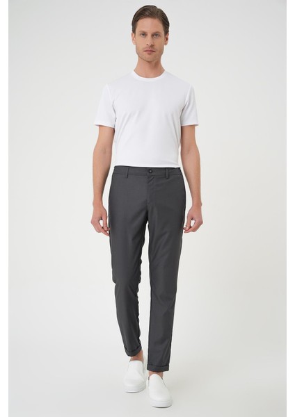 P 1165 Slim Fit Antrasit Klasik Pantolon