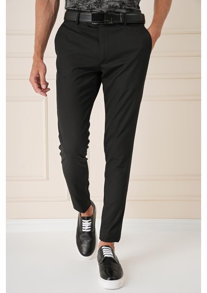Slim Fit Yan Cep Esnek Pamuk Casuel Siyah Pantolon P 1147 fiyatları