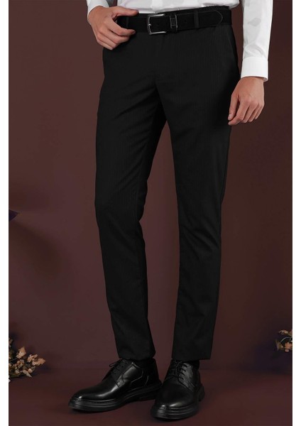 P 1136 Slim Fit Siyah Klasik Pantolon fiyatları