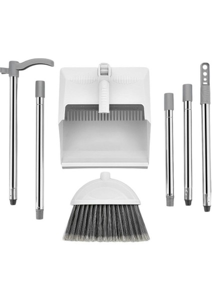 Katlanabilir Çok Renkli Ev Süpürgesi ve Faraş Seti, Pratik Temizlik Hızlı Kullanım