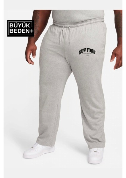 Erkek Büyük Beden New York Baskılı Ince Eşofman Altı SPR25BEA47 fiyatları