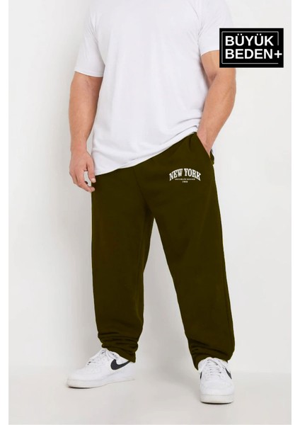 Erkek Büyük Beden New York Baskılı Ince Eşofman Altı SPR25BEA47 fiyatları