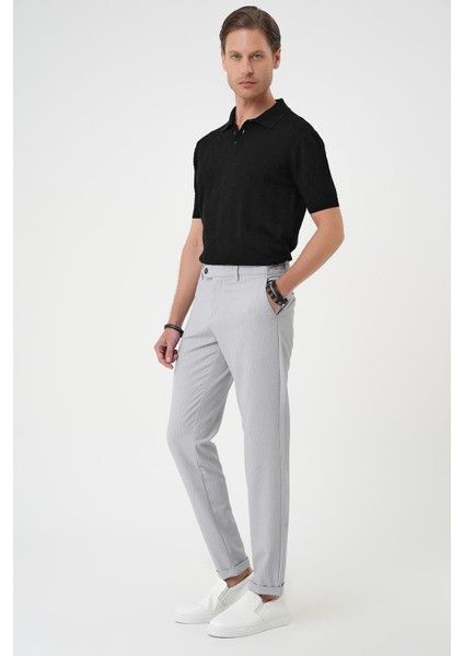 Comfort Fit Gofre Dokulu Beli Lastikli Gri Jogger Pantolon P 1177 fiyatları