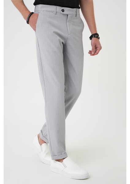 Comfort Fit Gofre Dokulu Beli Lastikli Gri Jogger Pantolon P 1177 indirimleri