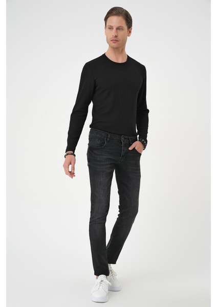 Denim 130 Slim Fit Beş Cepli Likralı Yıkamalı Siyah Jean Pantolon fiyatları