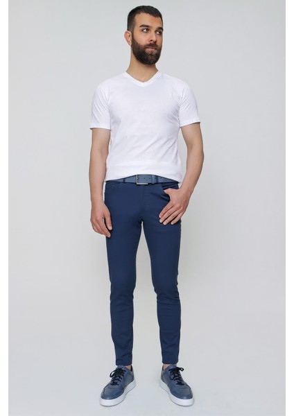 P 1087 Slim Fit Lacivert Spor Pantolon
