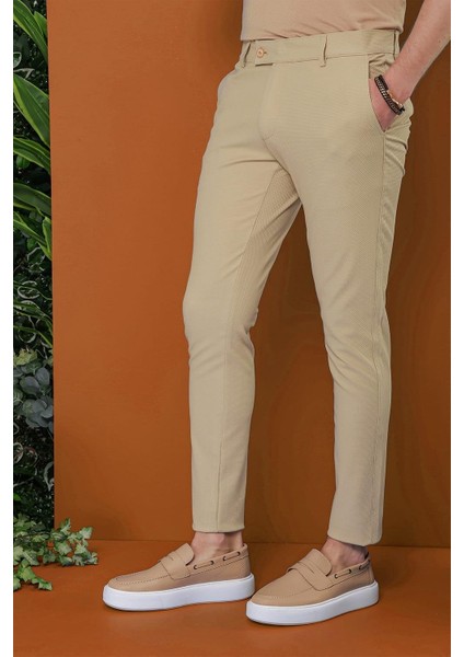 P 1120 Slim Fit Bej Spor Pantolon fırsatları