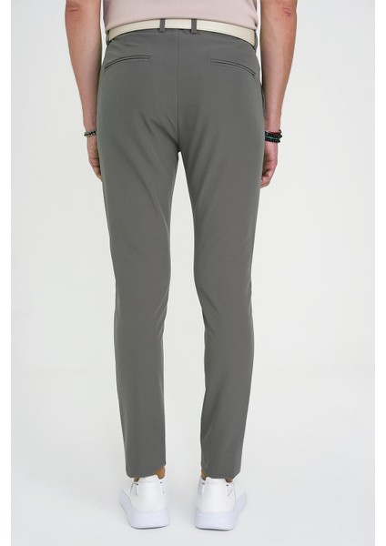 Slim Fit Yan Cepli Esnek Düz Haki Pamuk Pantolon P 1197 indirimleri