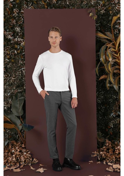Slim Fit Yan Cepli Dokulu Esnek Casuel Antrasit Pantolon P 1139 fiyatları