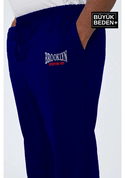 Büyük Beden Paça Lastikli Buyuk Brooklyn Baskılı Ince Eşofman Altı SPR24BEA49 fiyatları