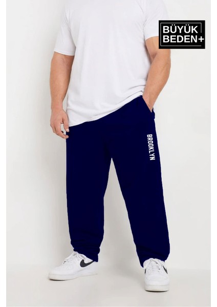 Erkek Büyük Beden Brooklyn Baskılı Ince Eşofman Altı SPR25BEA54 fiyatları