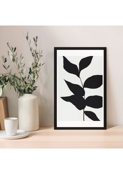 1 Adet Gri Mdf Zeminli Açık Bej Soyut Mdf Çerçeve Görünümlü Mdf Tablo