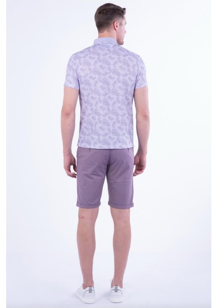 029 Slim Fit Lila Bermuda fiyatları