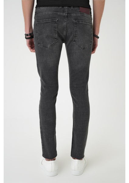 Denim 132 Slim Fit Beş Cepli Likralı Yıkamalı Antrasit Jean Pantolon indirimleri