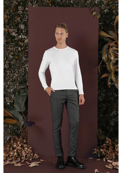 P 1138 Slim Fit Siyah Klasik Pantolon