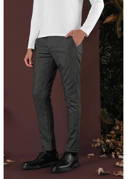 P 1138 Slim Fit Siyah Klasik Pantolon modelleri