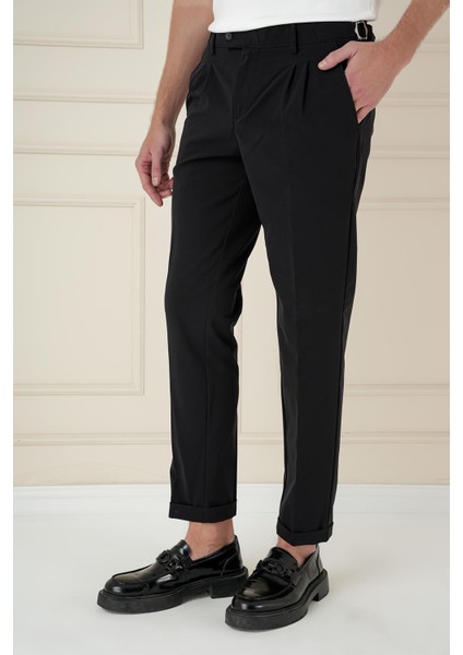 P 1162 Slim Fit Siyah Klasik Pantolon modelleri