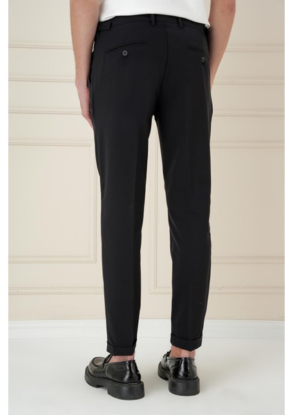 P 1162 Slim Fit Siyah Klasik Pantolon fırsatları