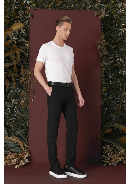 P 1141 Slim Fit Siyah Klasik Pantolon modelleri