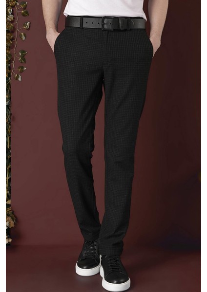 P 1141 Slim Fit Siyah Klasik Pantolon fırsatları