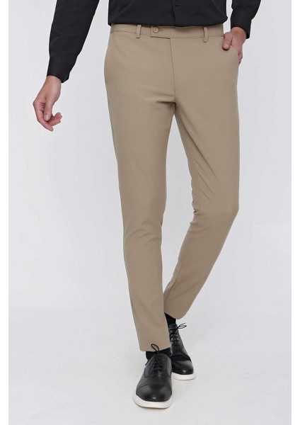P 1102 Slim Fit Bej Spor Pantolon modelleri