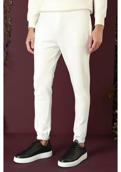 P 1140 Slim Fit Ekru Spor Pantolon modelleri
