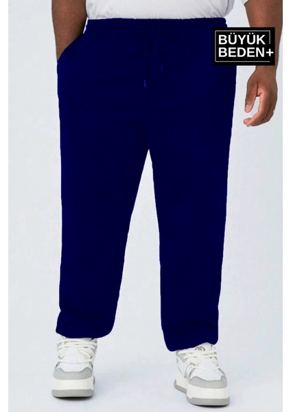 Üçlü Eşofman Büyük Beden Lastik Paça Ince Eşofman Altı SPR25BEA51-3 fiyatları