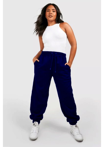 Üçlü Eşofman Büyük Beden Lastik Paça Ince Eşofman Altı SPR25BEA51-3 modelleri