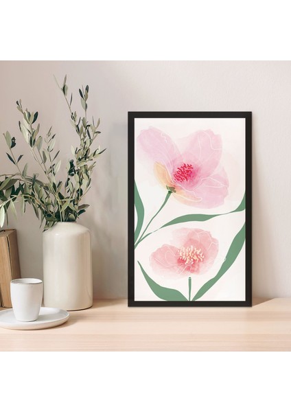 1 Adet Antrasit Mdf Zeminli Gümüş Spiral Mdf Çerçeve Görünümlü Mdf Tablo