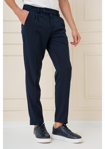 P 1164 Slim Fit Lacivert Klasik Pantolon indirimleri