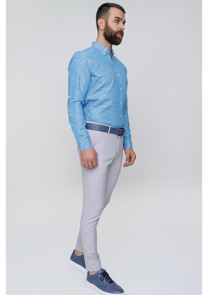 Slim Fit Yan Cep Esnek Pamuklu Casuel Gri Pantolon P 1088 modelleri