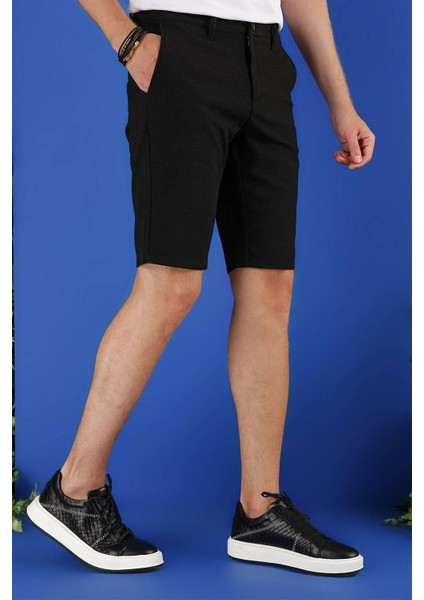 032 Slim Fit Siyah Bermuda fırsatları