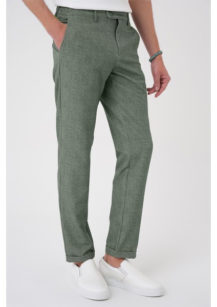 Comfort Fit Kırçıllı Beli Lastikli Yeşil Jogger Pantolon P 1176 indirimleri
