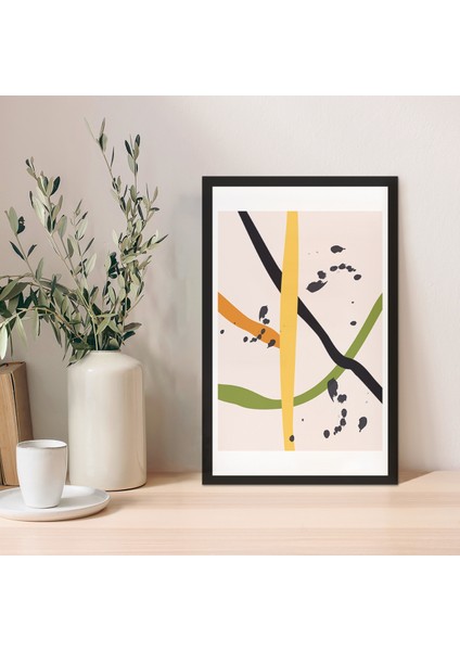 1 Adet Altın Desen Zeminli Bronz Spiral Mdf Çerçeve Görünümlü Mdf Tablo