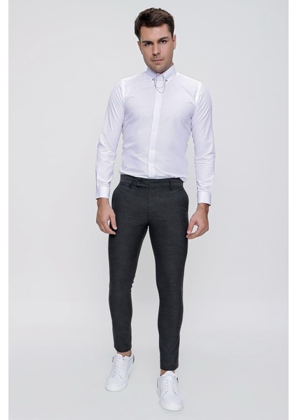 P 1086 Slim Fit Antrasit Spor Pantolon