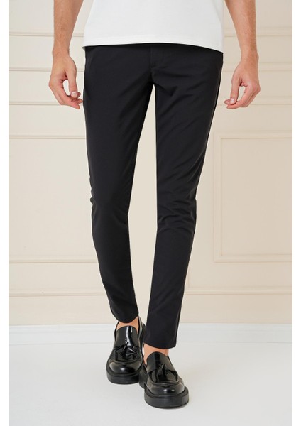 P 1161 Slim Fit Siyah Klasik Pantolon modelleri