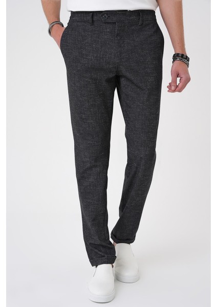 Comfort Fit Kırçıllı Beli Lastikli Siyah Jogger Pantolon P 1176 fırsatları