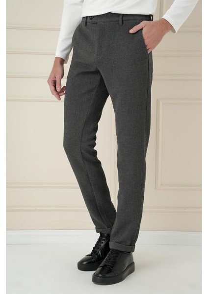 P 1166 Slim Fit Füme Klasik Pantolon modelleri