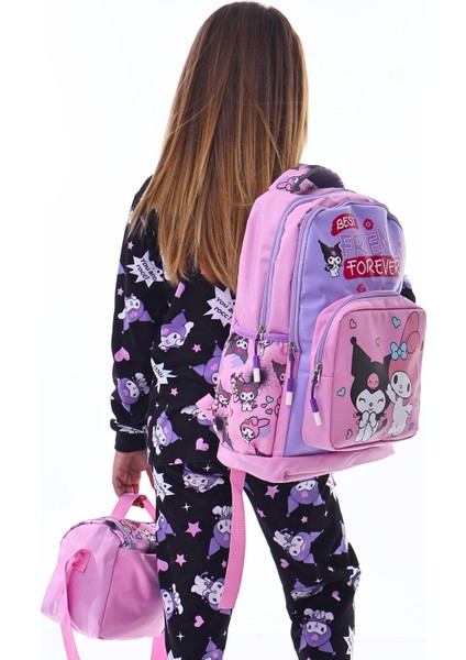 Kuromi Ile Okula Dönüş Seti ( Sırt Çantası - Beslenme Çantası - Kalemlik ) modelleri