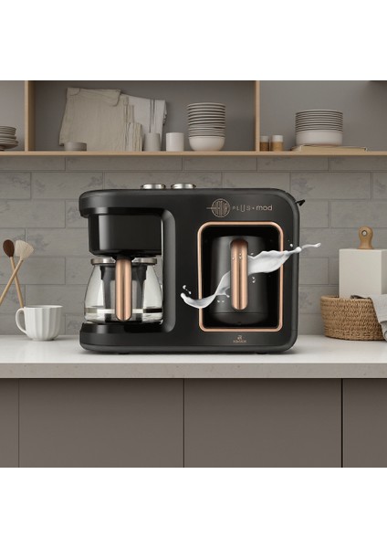 Hatır Plus Mod 5 In 1 Essential Kahve Makinesi Black Copper