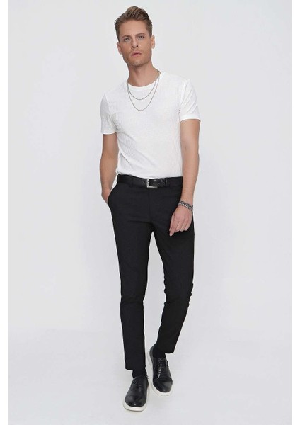 P 1102 Slim Fit Siyah Spor Pantolon