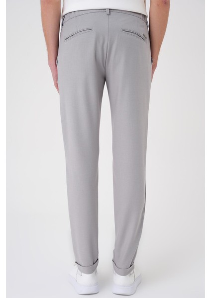Comfort Fit Beli Lastikli Dokulu Gri Jogger Pantolon P 1186 indirimleri
