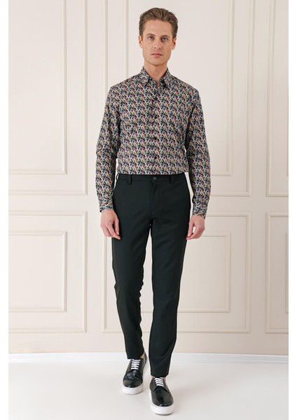 Comfort Fit Yan Cep Beli Lastikli Esnek Pamuk Siyah Jogger Pantolon P 1143