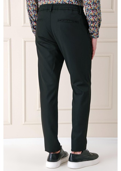 Comfort Fit Yan Cep Beli Lastikli Esnek Pamuk Siyah Jogger Pantolon P 1143 indirimleri