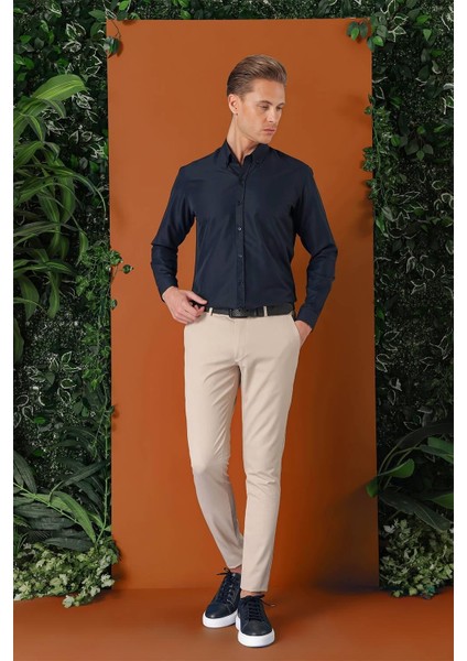 Slim Fit Yan Cep Esnek Pamuk Casuel Bej Pantolon P 1147 fiyatları