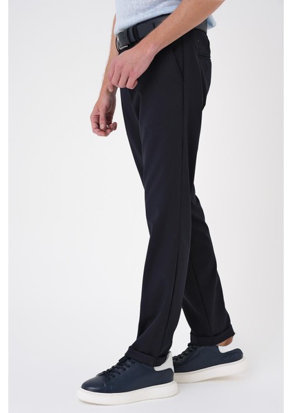Comfort Fit Beli Lastikli Lacivert Jogger Pantolon P 1185 indirimleri