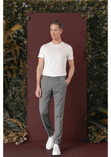 P 1133 Slim Fit Gri Spor Pantolon