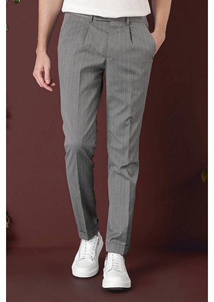 P 1133 Slim Fit Gri Spor Pantolon indirimleri