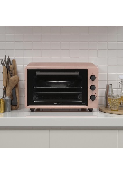 MF 42 MR Elektroturbo 45 lt Pembe Mini Fırın – Emaye İç Yüzey, Enerji Tasarrufu ve Çok Fonksiyonlu Pişirme fırsatları