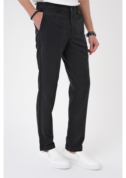 Comfort Beli Lastikli Rayon Karışımlı Siyah Jogger Pantolon P 1194 fırsatları